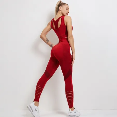 Elastischer Push-Up BH / Leggings - Nahtlos - Hohe Taille - 2er Set