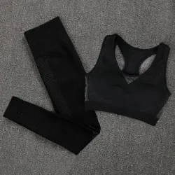 Elastischer Push-Up BH / Leggings - Nahtlos - Hohe Taille - 2er Set