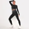 Camouflage fitness set - seamless - long sleeve shirt / leggings