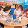 Diamond painting by numbers - deer / unicorn / owl - kids arts craft