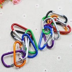 Legering karabijnhaak met gesp - sleutelhanger - 5 stuksSleutelhangers