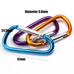 Legering karabijnhaak met gesp - sleutelhanger - 5 stuksSleutelhangers