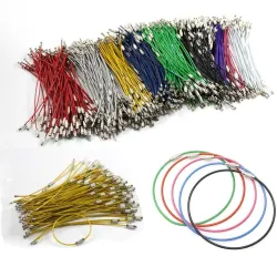 Durable stainless steel wire keychain -  ring connector - hanging cable - 5/10 pieces