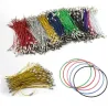 Durable stainless steel wire keychain -  ring connector - hanging cable - 5/10 pieces