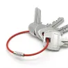 Durable stainless steel wire keychain -  ring connector - hanging cable - 5/10 pieces