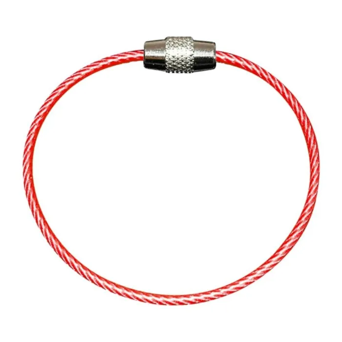 llaveroDurable stainless steel wire keychain -  ring connector - hanging cable - 5/10 pieces