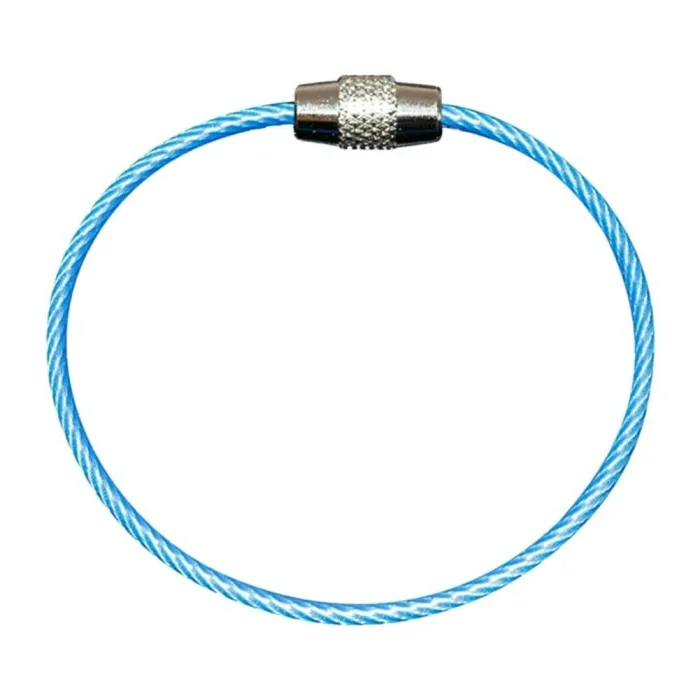 llaveroDurable stainless steel wire keychain -  ring connector - hanging cable - 5/10 pieces