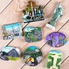Tourist resin fridge magnets - USA / Brazil / Canada / Peru / Mexico