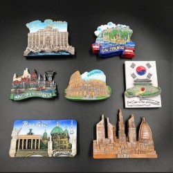 fridge magnet Germany dubai Italy Korea refrigerator paste magnetic 3d Berlin wishing fountain collection Tourist souvenir gift