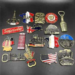 Magnesy na lodówkę 3D - otwieracz do butelek - Francja / Niemcy / Brazylia / WłochyMagnesy na lodówkę