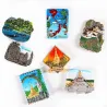 Tourist 3D fridge magnets - Bhutan / Vietnam / Laos / Myanmar / Nepal / Cambodia