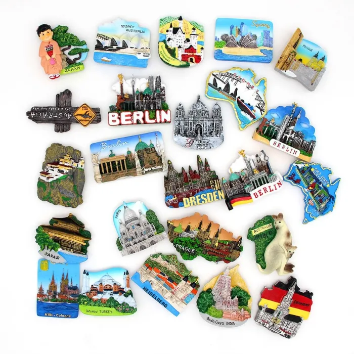 Imanes de neveratravel souvenir collection gift Magnetic 3d refrigerator sticker world tour fridge magnets Bhutan Japan Germa...