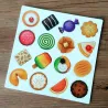 Dessert cartoon fridge magnets - 16 pieces / set
