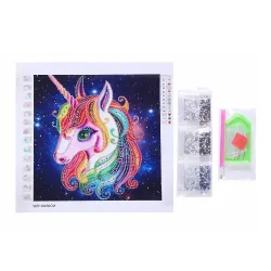 5D Diamantmalerei - Mosaik - Einhorn / Katze / Eule - pädagogisches Kunsthandwerk