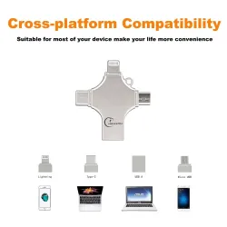 Pamięć flash 4 w 1 - micro USB / type-C / OTG - pendrive - 16GB / 32GB / 64GB / 128GBPamięć USB