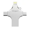 Pamięć flash 4 w 1 - micro USB / type-C / OTG - pendrive - 16GB / 32GB / 64GB / 128GBPamięć USB