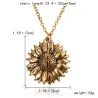 Sunflower pendant necklace - openable - with "You are my Sunshine" lettering
