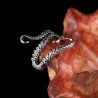 Octopus tentacle ring - titanium steel - adjustable