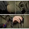 Kurtka termiczna - z kapturem / kieszeniami / zamkami - wiatroszczelna / wodoodpornaKurtki