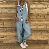 Vintage linnen jumpsuit - veterbandjes - los - wijde pijpenJumpsuits