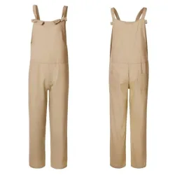 Vintage linnen jumpsuit - veterbandjes - los - wijde pijpenJumpsuits