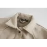 Vintage Wolljacke beige - mit Taschen / Gürtel / Knöpfen