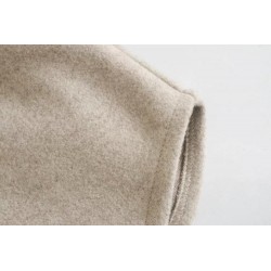Vintage Wolljacke beige - mit Taschen / Gürtel / Knöpfen