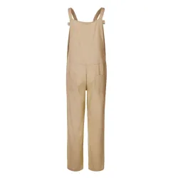 Vintage Leinen Jumpsuit - Schnürriemen - locker - weites Bein