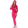 Einteiliger Pyjama - flauschiger Fleece-warmer Overall - mit Kapuze / Reißverschluss