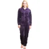 Einteiliger Pyjama - flauschiger Fleece-warmer Overall - mit Kapuze / Reißverschluss