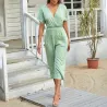 Klassieke jumpsuit met stippen - korte mouw - losse pijpenJumpsuits