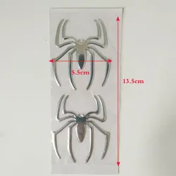 3D spindel - bildekal - krom