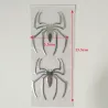 3D spider - car sticker - chrome