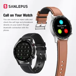 SANLEPUS - Smart Watch - Herzfrequenz - Telefonate - Training - wasserdicht - Bluetooth - Android / IOS