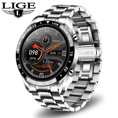 LIGE - Smart Watch - Bluetooth - hartslagmeting - muziekbediening - waterdichtHorloges
