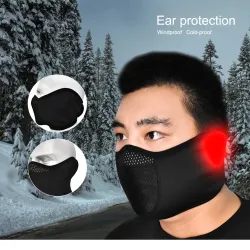 Mascarillas bucalesMáscara facial de motocicleta - pasamontañas cálido con protección para los oídos