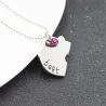 "Best Friends Forever and Ever" - collier en forme de coeur avec cristaux - 4 pièces