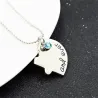 Collar"Best Friends Forever and Ever" - collar en forma de corazón con cristales - 4 piezas