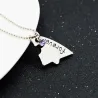 Collar"Best Friends Forever and Ever" - collar en forma de corazón con cristales - 4 piezas