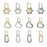 Kristallohrring - mit Haken - Stern / Herz / Clipform