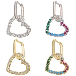 Crystal earring - with hook - star / heart / clip shapedEarrings