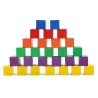 De madera30Pcs/lot 2X2CM Wooden Colorful Cubes Building Blocks Toy for Children Educational Wood Squares Dice Board Game Bloc...
