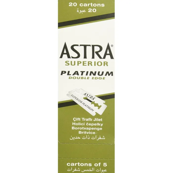 Astra Superior - platynowe żyletki - podwójne ostrze - 100 sztukGolenie