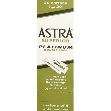 Astra Superior - platynowe żyletki - podwójne ostrze - 100 sztukGolenie