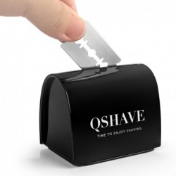 QSHAVE Blade Disposal Case Safe Storage Bank for Used Safety Razor Blades Household Safe Guard