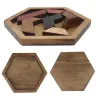 De maderaFunny Puzzles Wood Geometric Abnormity Shape Puzzle Wooden Toys Tangram/Jigsaw Board Kids Children Educational Toys ...