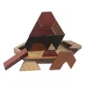 Geometryczne puzzle drewniane - gra edukacyjnaDrewniane
