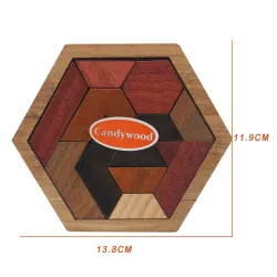 Geometric wooden puzzle - educational game