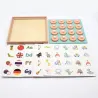Geheugen matching - bordspel - houten - 3D educatief speelgoedHouten