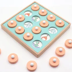 Geheugen matching - bordspel - houten - 3D educatief speelgoedHouten